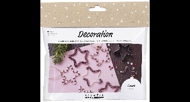 Creativ Company knutselset kerststerren decoratie met kralen en pailletten.