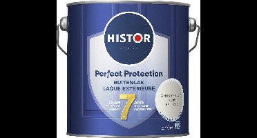 Histor Perfect Protection Buitenlak - Houtlak - Houtverf voor Buiten - Zijdeglans Verf voor Hout - Buitenverf - Gebroken Wit RAL 9010 - 2.5 L
