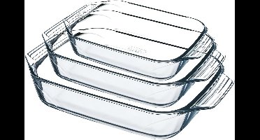 Ovenschaal, Borosilicaatglas, Transparant, 39 mm X 25 mm