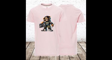 Kinder t-shirt hiphop roze - Zachtroze - 98/104