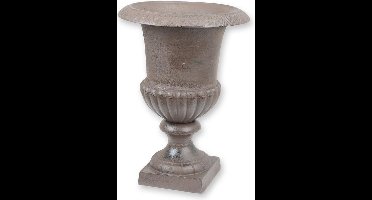 Bruine urn - Plantenbak - Gietijzer - 43 cm hoog