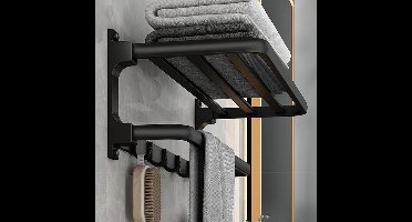 ApexArte® Handdoekrek Badkamer - Handdoekhouder - Zwart