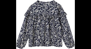 Vertbaudet Meisjesblouse met ruches met bloemenprint