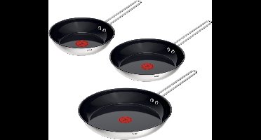 Tefal Nordica Ceramic - Koekenpannenset - Ø20/Ø24/Ø28 cm - PFAS-vrij - Keramisch - Geschikt voor Inductie