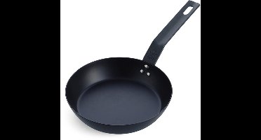 BK Solid Steel BBQ koekenpan 20cm - plaatstaal - carbon staal - Gietijzer handgreep - ovengeschikt tot 230°C - barbecue - handwas - BBQ set