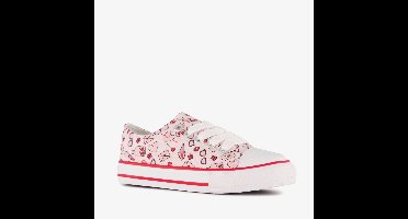 Meisjes gympen met print roze rood - Maat 29