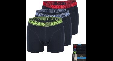 Apollo heren boxershorts - maat XL - Navy colours - 3-pack