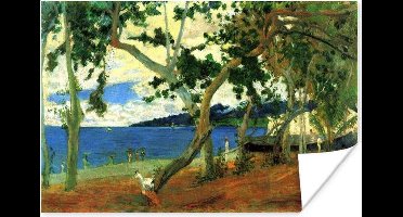 Poster Aan de rand van het meer - Schilderij van Paul Gauguin - 30x20 cm