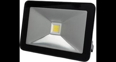 Perel led-schijnwerper, 10 W, 1000 lm, 4000°K, warmwit, voor binnen en buiten, verstelbare montagebeugel, aluminium, zwart