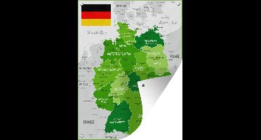 Tuin decoratie Groene kaart van Duitsland - 30x40 cm - Tuindoek