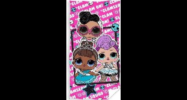 Carbotex Strandlaken Lol Junior 140 X 70 Cm Katoen Roze