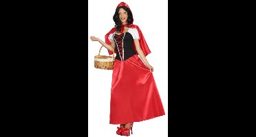 ATOSA - Lang Roodkapje kostuum voor vrouwen - XS / S (34 tot 36)