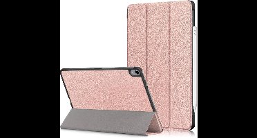 Hoes geschikt voor iPad Air 2020 (10,9 inch) Bookcase - Trifold Smart hoesje Rosegoud