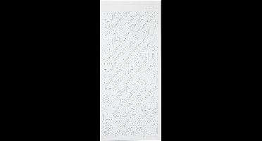 Stickers, konfirmation, vel 10x23 cm, wit, 1 vel