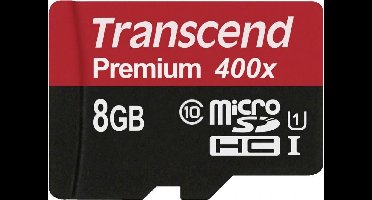 Transcend Premium UHS-I Micro SD kaart 8GB (300x)