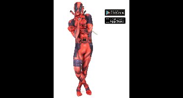 "Morphsuits™ Zapper Deadpool kostuum voor volwassenen  - Verkleedkleding - 152/160"