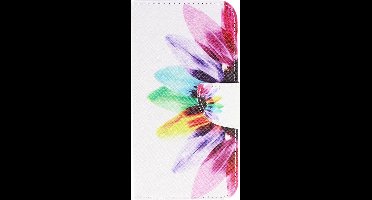 Shop4 - Xiaomi Mi Note 10 Hoesje - Wallet Case Gekleurde Bloem