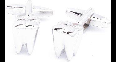 Manchetknopen - Kiezen Tanden Zilverkleurig