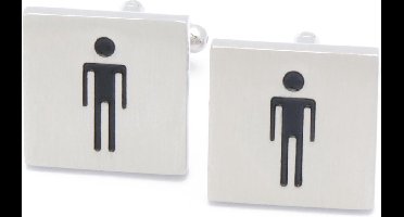 Manchetknopen - Vierkant Icoon Mannen Afbeelding