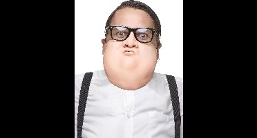 Vegaoo - Dikke wangen masker voor volwassenen