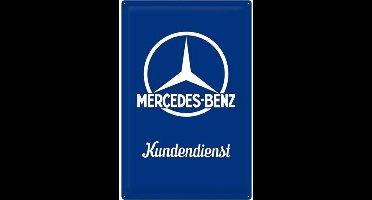 Mercedes-Benz Kundendienst Reliëf Metalen Bord 60 x 40 cm