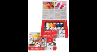 Acrylic set 5 kleuren 40 ml tubes acrylverf