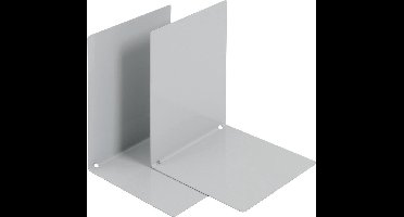 V-Part Boekensteun metaal | set van 2 stuks | lichtgrijs