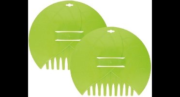2x Bladgrijper/handhark 36 cm- Tuinieren benodigdheden - Harken - Blaadjes met de hand harken
