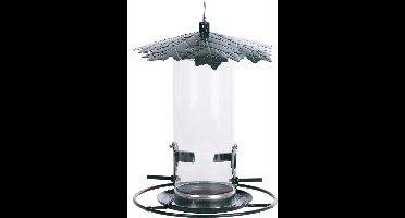 Esschert Design Vogelvoedersilo - met bladerdak - metaal - 23 cm - voedersilo