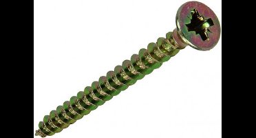 Sam. Hout schroef.4.0 x 40mm. lang. 40 stuks Verzinkte Spaanplaatschroeven plat Kop. kruiskop pz-2.