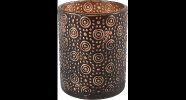 Theelichth ro Hailey L zwart/brons