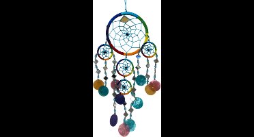 Dromenvanger spiegel-schelp 11 cm - Rainbow - Dreamcatcher