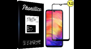 Screenprotector voor Xiaomi Redmi 7 - 2 stuks Beschermglas van glas Transparante glazen schermbeschermfolie met zwarte randen