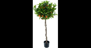 Kunstplant Orange tree in pot orange 120cm