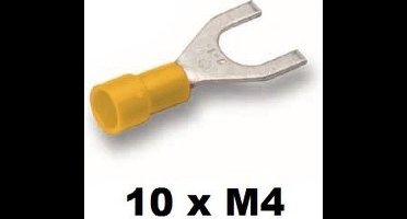 Cimco vorkkabelschoen geisoleerd 4-6mm2 M4 zak 10