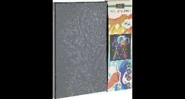 Schilderen op Nummer Volwassenen Volledig Pakket Hond - Kleurrijke Hond op Zwart Canvas - Formaat 30 x 30 CM