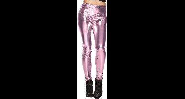 Boland - Legging Metallic lichtroze (L/XL) - Volwassenen - - Festival