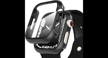 TECH-PROTECT - Full Cover/Hoesje - Screen Protector 41mm Geschikt voor Apple Watch 7 / 8 / 9 - Zwart