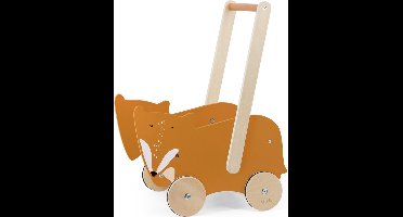 Trixie Houten Loopwagen - Mr. Fox - Babywalker - Kinder speelgoed - Loopkar vanaf 1,5 jaar - Voor Jongens en Meisjes - FSC
