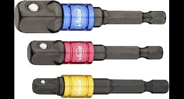 Vigor V7603/3 Dopsleuteladapterset Aandrijving 1/4 (6.3 mm) 1 set(s)