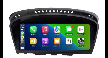 Autoradio 2/32 met Carplay en Android auto | Geschikt voor Bmw 3, 5 en 6 serie E60 E61 E63 E64 E90 E91 E92 E93 2003-2012 | Radio scherm met Navigatie | 2003 2004 2005 2006 2007 2008 2009 2010 2011 2012 | CIC M5
