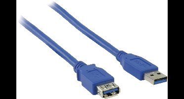 S-Impuls USB naar USB verlengkabel - USB3.0 - tot 2A / blauw - 3 meter