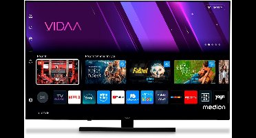 MEDION 108 cm (43 inch) QLED-tv (smart-tv, Dolby Vision HDR, VIDAA Store, Netflix, Prime Video, Disney+, DAZN, Paramount+, DTS X, Dolby Atmos, PVR, Bluetooth, MD 843600)