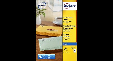 Avery printeretiketten Adresetiketten, Inkjet, Transparant, 525pcs.