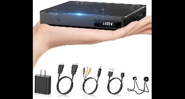 Zylo® DVD Speler met HDMI - Externe Dvd Speler - Blu Ray Spelers - Zwart - 16cm x 14cm x 3cm