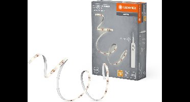 LEDVANCE FLEX MOTION SENSOR LED-strip op batterijen met warm wit licht en bewegingssensor, 1m, 2W, 100lm, 3000K, 830 warm wit, niet dimbaar, IP20, niet-vervangbare lampen