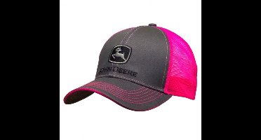 John Deere pet met gaas Roze