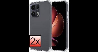 Hoesje - 2 Stuks - Geschikt voor Oppo Reno 13 Pro - Sterk & Shockproof - Siliconen Case - Back Cover - Telefoon Hoes Shock Proof - Transparant