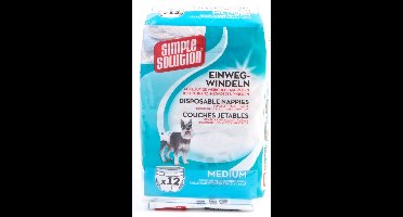 Simple Solution Wegwerp Honden Luier - MEDIUM 12 ST 41-53 CM