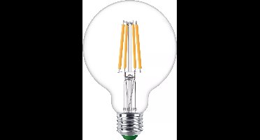 Philips Ultra Efficient LED lamp Globe Transparant - 60 W - E27 - Warmwit licht